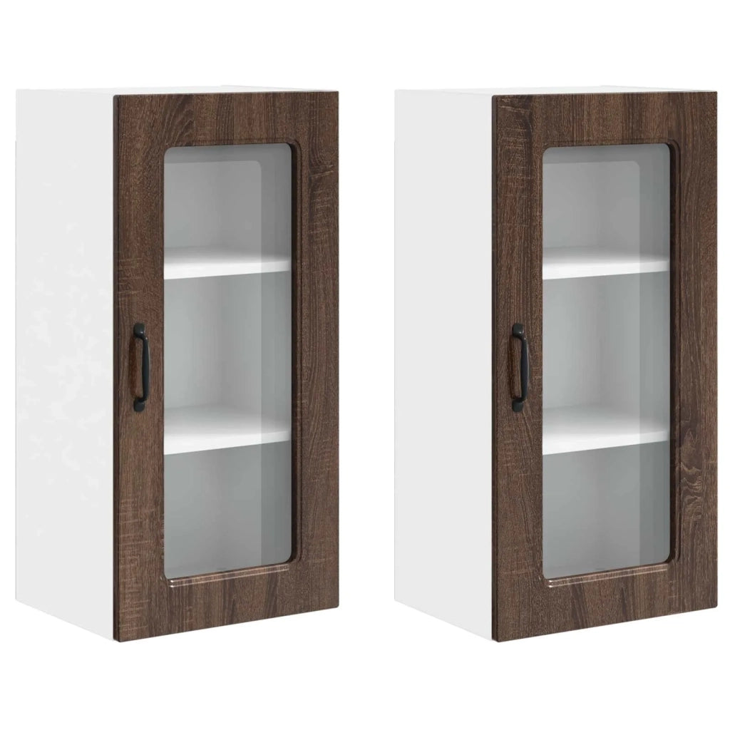 Mobile da cucina 2 pz-Set di 2 Armadio da cucina Rovere Marrone 40 x 31 x 80 cm 281761
