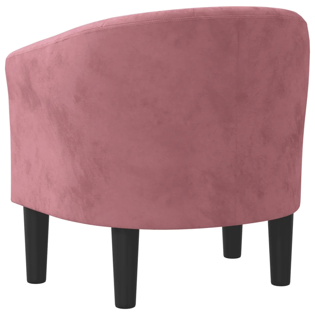 Divano Sedia-Poltrona Cabriolet Rosa in Velluto 895312