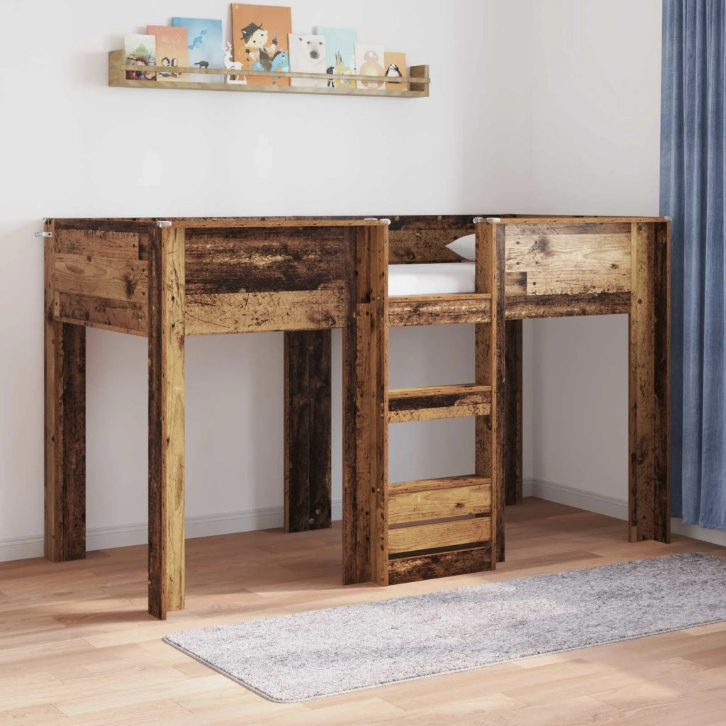 Letto a Castello per Bambini | Letto Infantile | Lettino Legno vecchio 75 x 190 cm