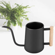 Giocatore 1 litro nero acciaio inossidabile con lungo scarico per piante da esterno - concimatore per piante da giardino