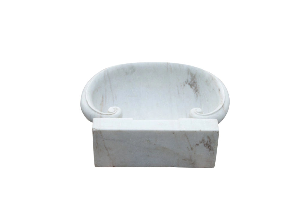 Biscottini Lavandino in marmo bianco Vasca realizzata completamente Offerta Speciale