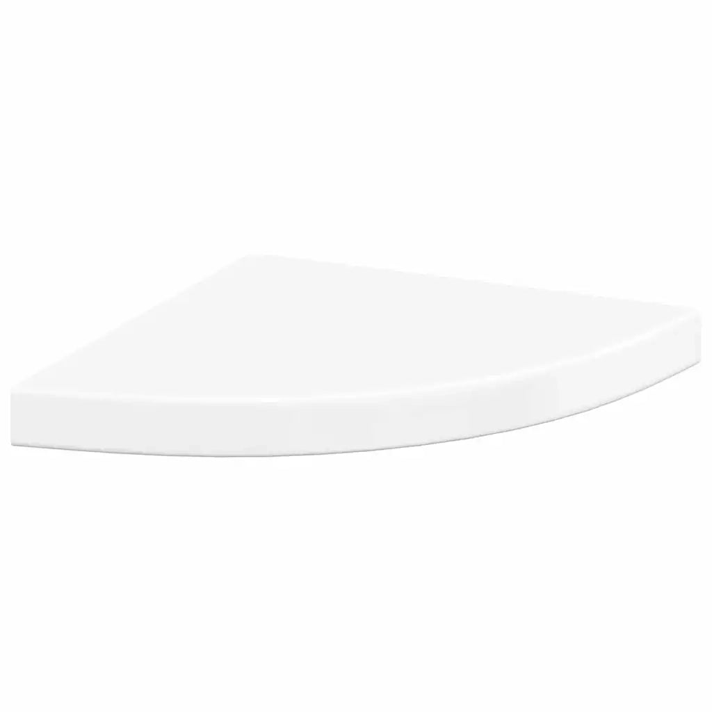 Scaffale Angolare a Parete Bianco Lucido 35x35x3,8 cm in MDF cod mxl 32739