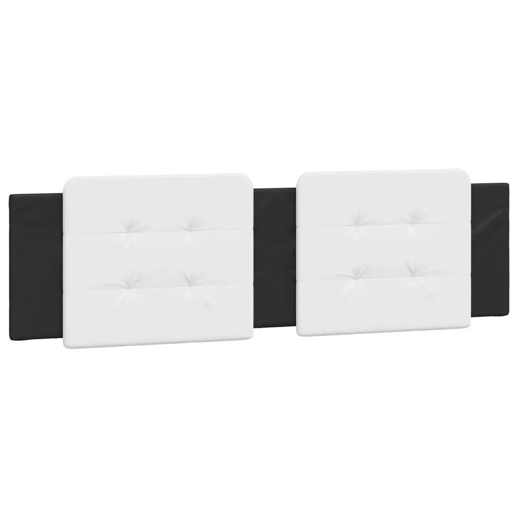 Letto con Materasso Nero e Bianco 180x200 cm in Similpelle