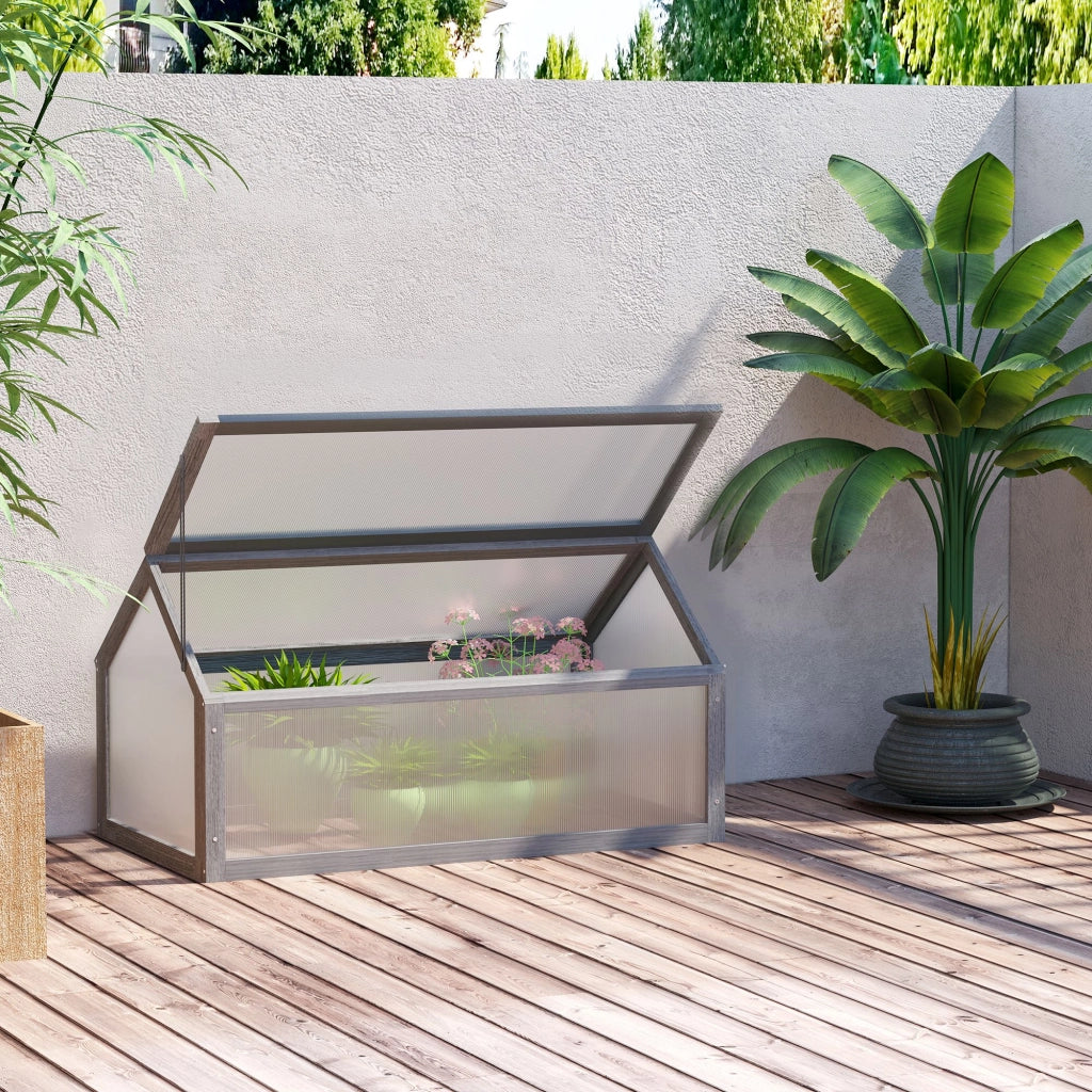 Serra Mini Giardino ¨C Zephmum ¨C Grigio Legno 90x52x49.5 cm