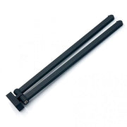 Asciugamani a spazzolo 2-braccia - 42 cm - Nero - Asciugamani a spazzolo bagno - Asciugamani a muro - Rotativo - Appeso