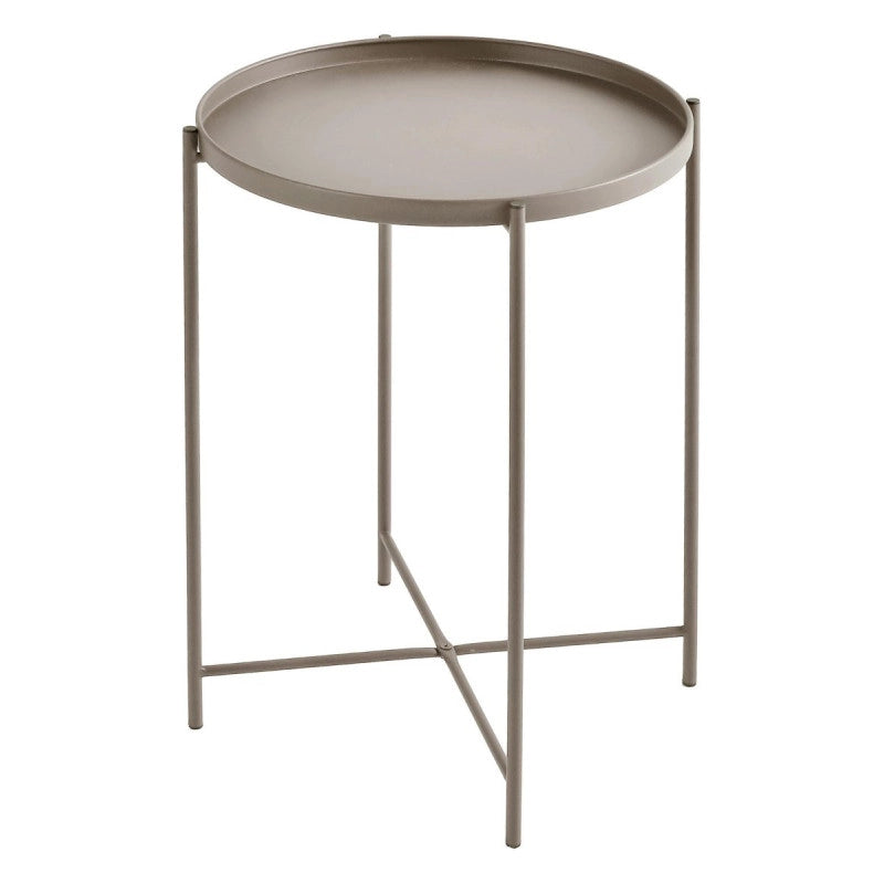 Tavolino Frosty Grigio ø37xh50 Cm Metallo