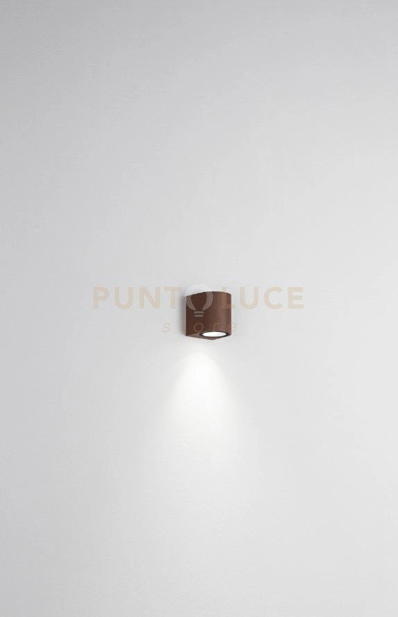 APPLIQUE ZENO ROUND CORTEN 1 LUCE ATTACCO GU10 IP65 H.8CM
