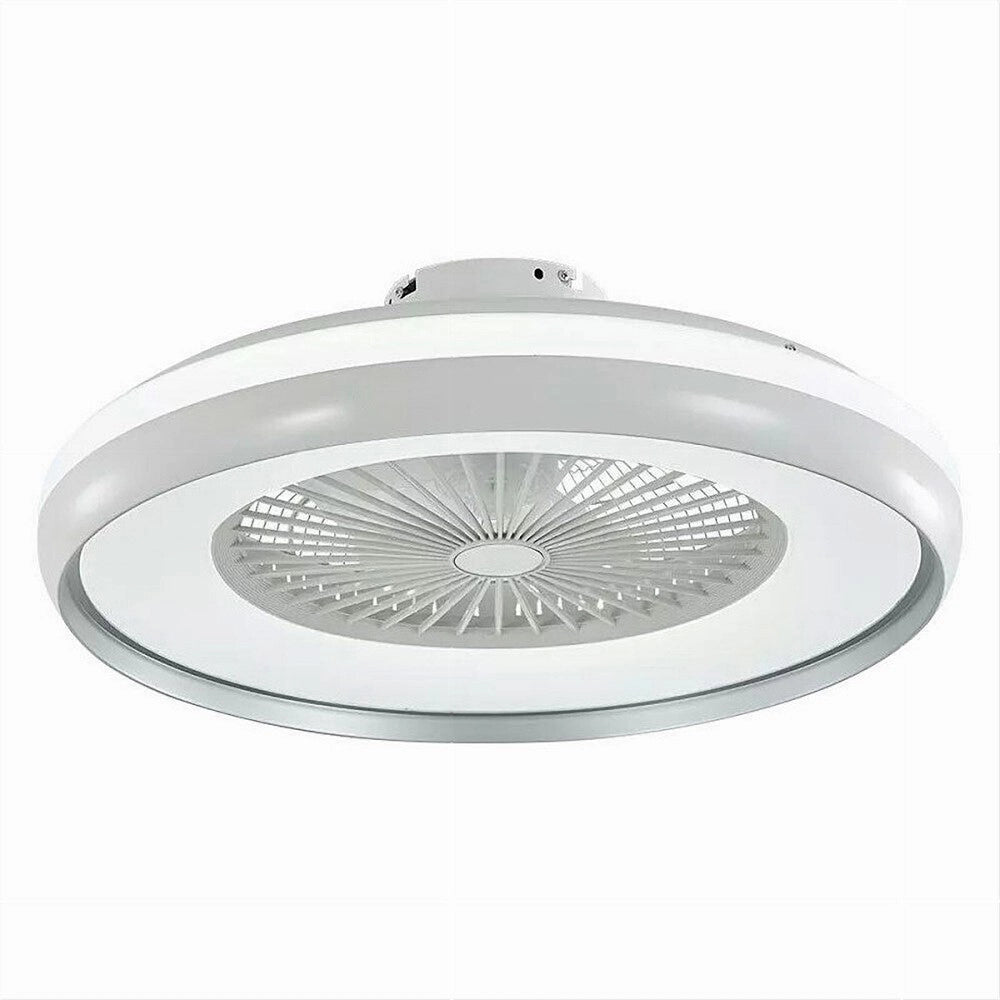 Trade Shop - Plafoniera Led 62 W Ventilatore Dimmerabile Telecomando 3 Colorazioni Luce 60006 -