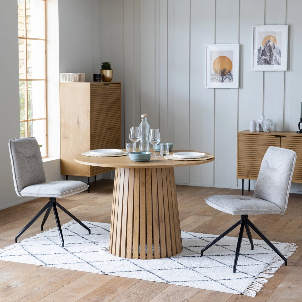 Set di 2 sedie in tessuto AREN beige
