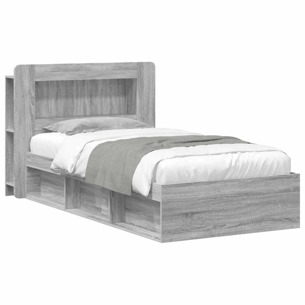 Telaio del letto con storage Sonoma grigio 75 x 190 cm 3433426