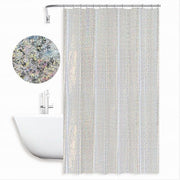 Trade Shop - Tenda Per Doccia Vasca Da Bagno Astratto Riflessi Con 12 Ganci 240 X 180cm 87188 -