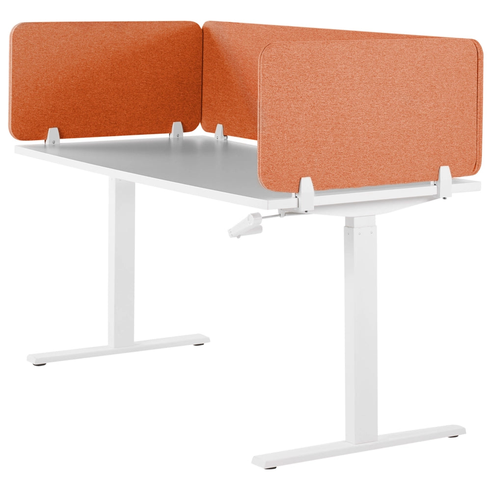 Pannello Divisorio Fonoassorbente per scrivania in PET rosso chiaro 160 x 40 cm tavolo ufficio