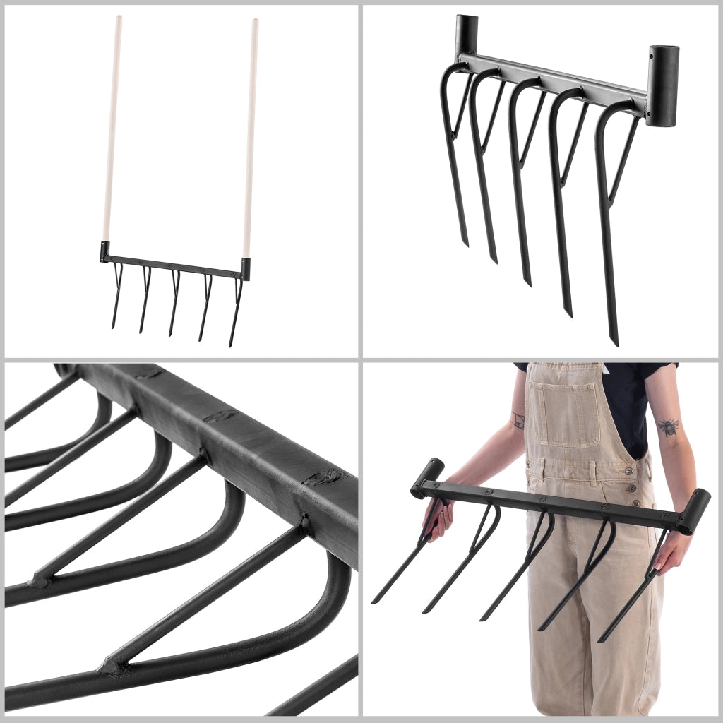 Coltivatore KADAX, allentatore di terreno manuale, robusto, in metallo, per giardino, senza maniglia