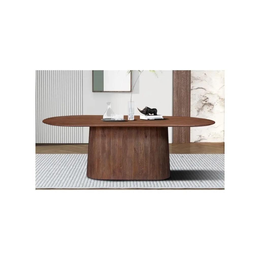 Collezione tavolo RIMBAUD effetto legno marrone chiaro lunghezza 230 cm