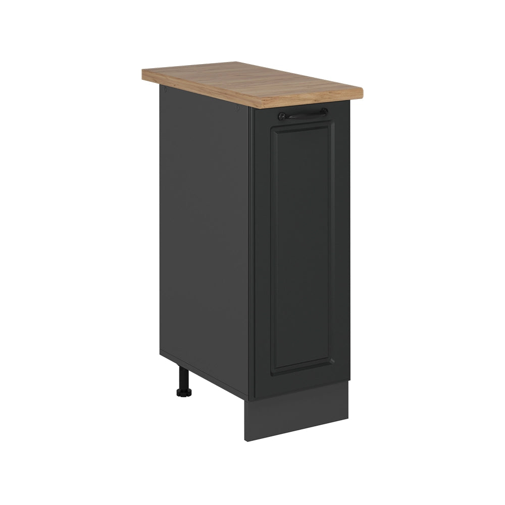 Armadio cucina dispensa alto R-Line Antracite rustico/Antracite 30 cm, PL Rovere Vicco