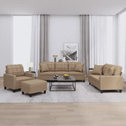 Set di Divani 4 pz con Cuscini Cappuccino in Similpelle 3201357