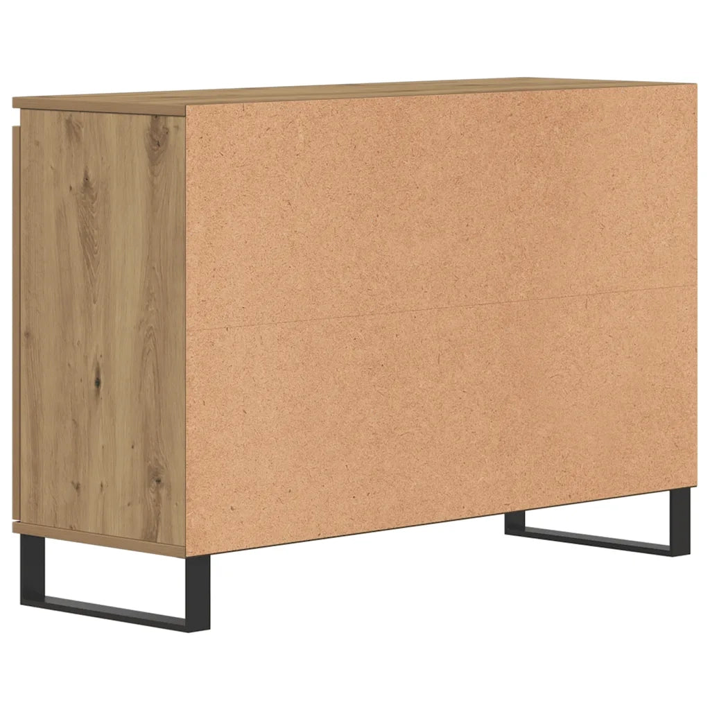 Credenza Rovere Artigianale 104x35x70 cm in Legno Multistrato