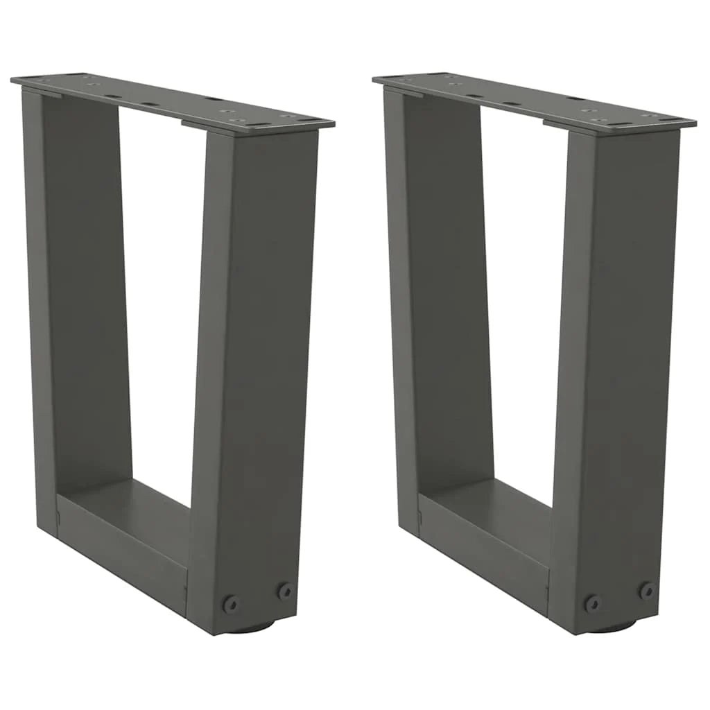 Set di 2 gambe per tavolino a V 40 x 30 x 31 cm stabilità ottimale design moderno in acciaio antracite 02_0056894