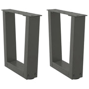 Set di 2 gambe per tavolino a V 40 x 30 x 31 cm stabilità ottimale design moderno in acciaio antracite 02_0056894