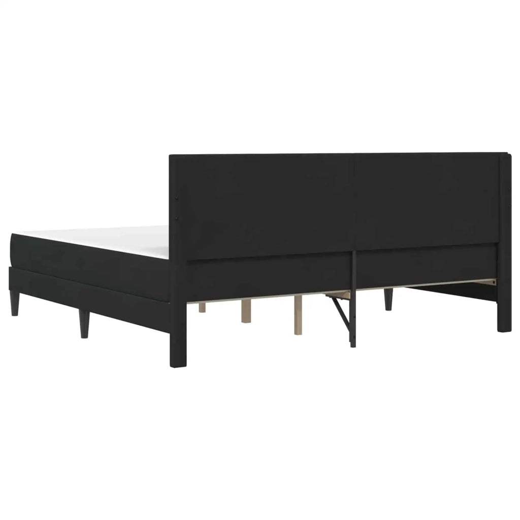 Struttura letto con materasso Nero 200 x 200 cm Velluto 3415076