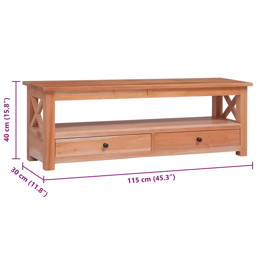 Mobile Porta TV 115x30x40 cm in Legno Massello di Mogano 337081