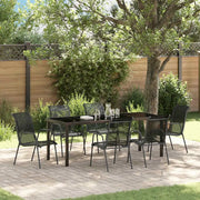 Set da Pranzo per Giardino 7 pcs Nero 3379140