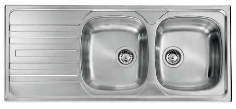 CM Nihal 116x50 2V Lavello ad incasso Rettangolare Acciaio inossidabile