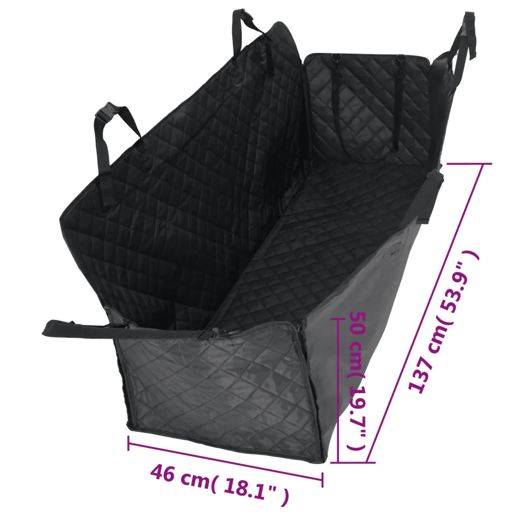 Coprisedile Auto per Cani Nero 137x46x50 cm CFW3638327