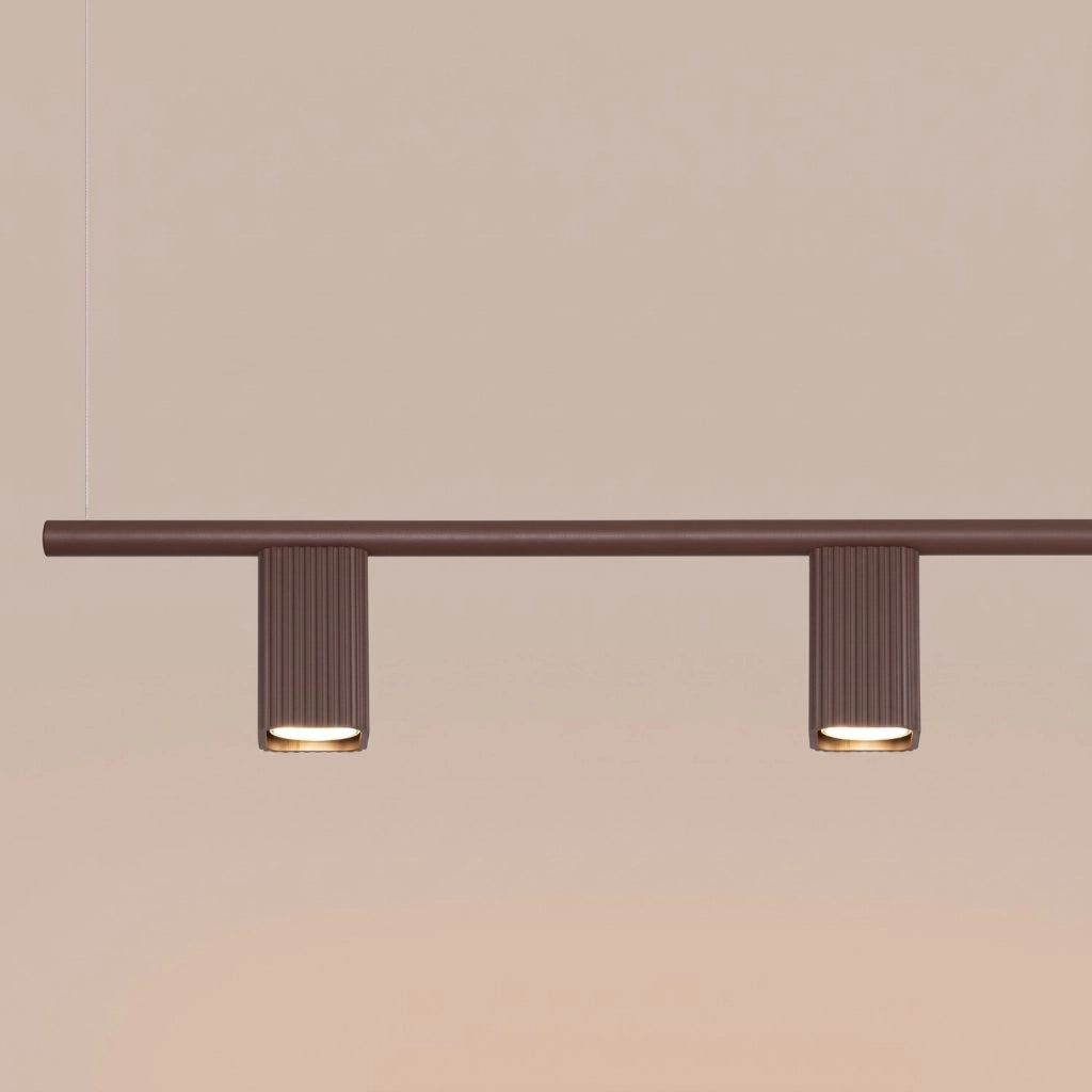 Lampadario RAYO 4 marrone