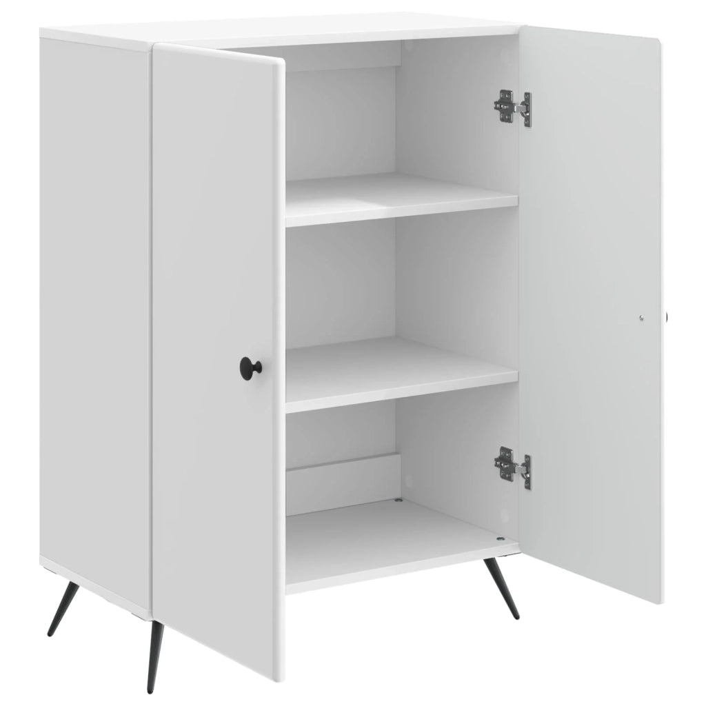 Credenza Bianco Lucido 66 x 34,5 x 90 cm Legno ingegnerizzato