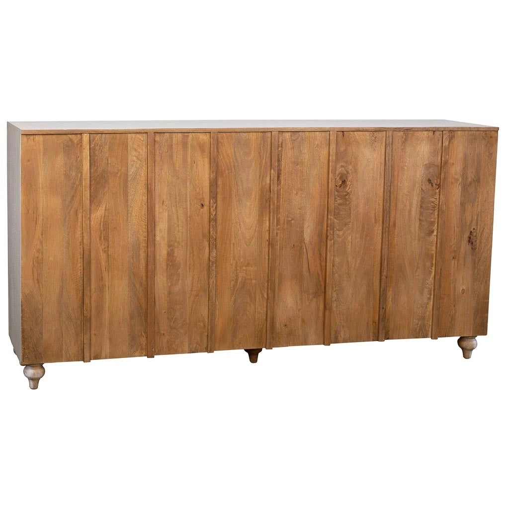 Credenza in legno bianco 204x43x101