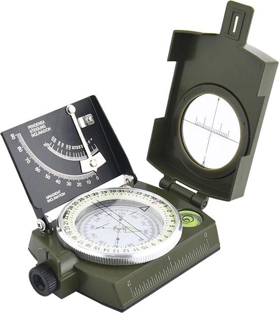 Compasso Inclinabile Carta Compasso per Outdoor e Survival per Campeggio, Escursioni, Impermeabile, Escursioni, Navigazione Militare, con Disegno Fluorescente