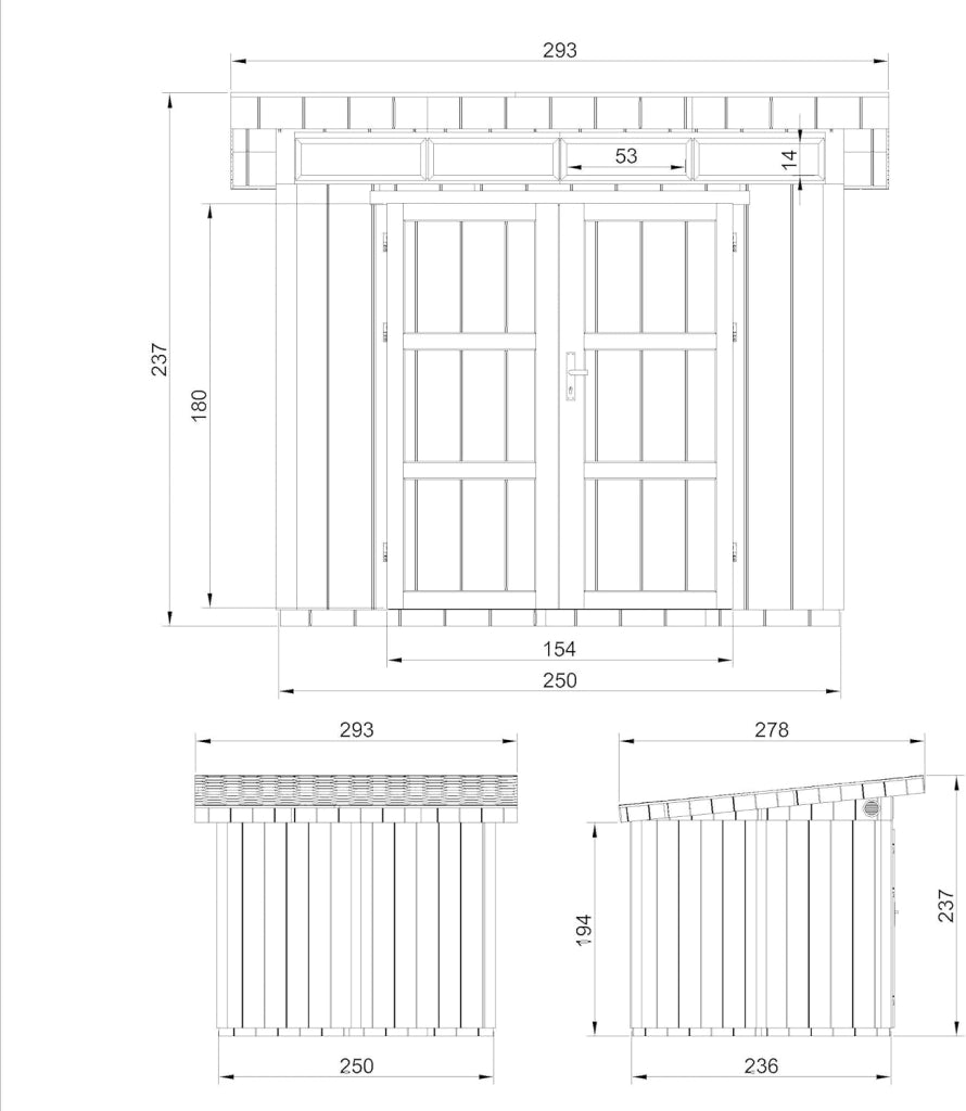 Casetta da Giardino di QUALIT? PREMIUM 5,9m?²-L279xW293cm - TIMBELA M903A