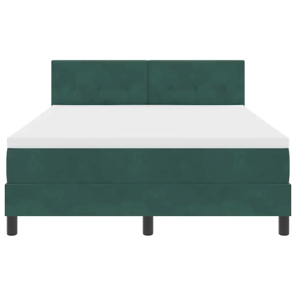Letto a Sorgente LED con led Verde Scuro 160 x 200 cm Velluto 3342665