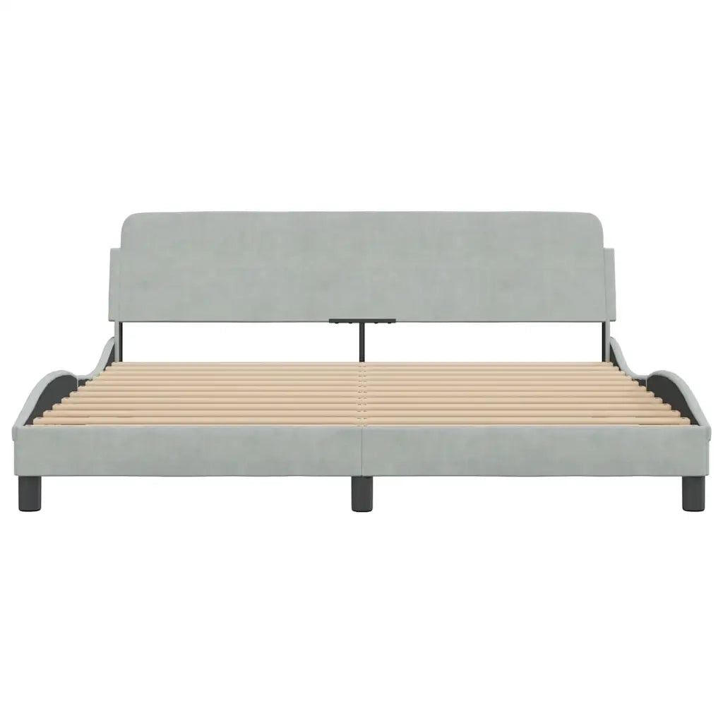 Giroletto Dover Grigio Chiaro 180x200 cm Velluto 373232