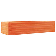 Fioriera | Cassetta per fiori | Vaso Giardino Marrone Cera 110x40x23 cm Legno Massello Pino
