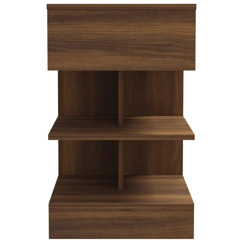 Comodino Rovere Marrone 40x35x65 cm in Legno Multistrato 816045