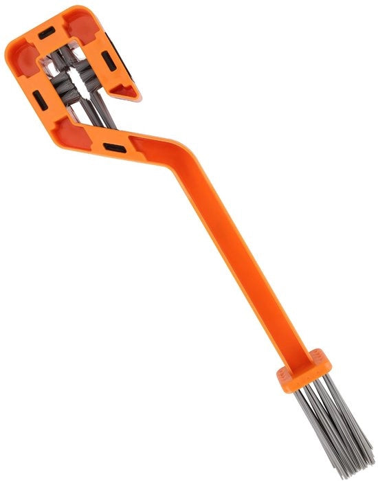 Set di spazzole per catena per bicicletta - 31 x 5,3 cm - ABS - colore arancione