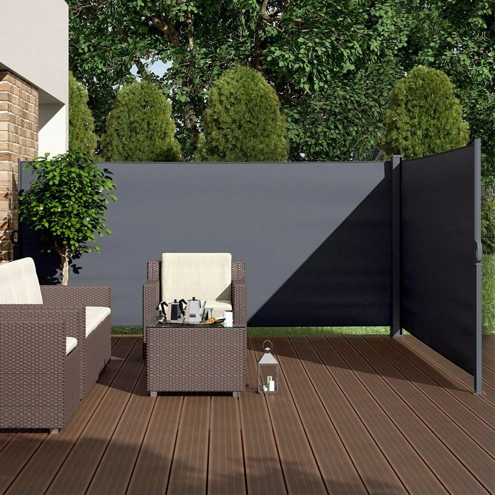 OK-Living Tenda laterale, Antracite, 300 x 160 cm, per un montaggio flessibile utilizzabile come protezione da sole e vento