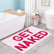 Tappeto da Bagno Antiscivolo - Assorbente - Lavabile - 50 x 80 cm - Umoristico - Sicuro per Pavimenti Lisci - Mat di Bagno