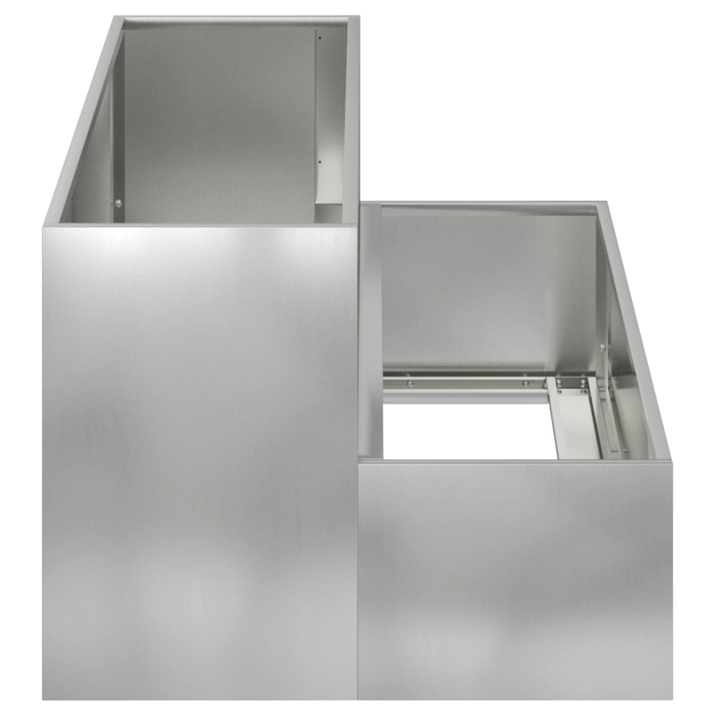 Fioriera da giardino a 2 livelli , 100x60x45 cm, in acciaio galvanizzato