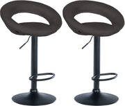 2er Set Barhocker Olinda Stoff schwarz