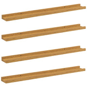 4 pz Scaffale da parete | Ripiano a parete | Mensola a parete Beige 80 x 9 x 3 cm Legno multistrato