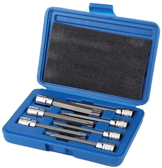 Set di chiavi Torx extra lunghe per zone difficili da raggiungere - 7 pezzi - compatibile con Torx sterbit se..