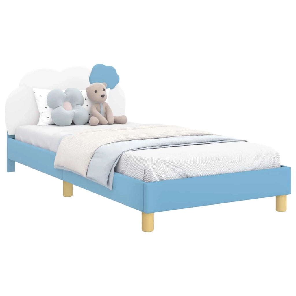 Struttura letto bambini con testata Blu 80 x 200 cm PU