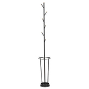 Appendiabiti e portaombrelli Glam Black in ferro nero e gold – H 176 cm