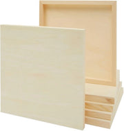 Pannelli lignei non finiti - 6 pezzi - rettangolari - 30,5 x 30,5 cm