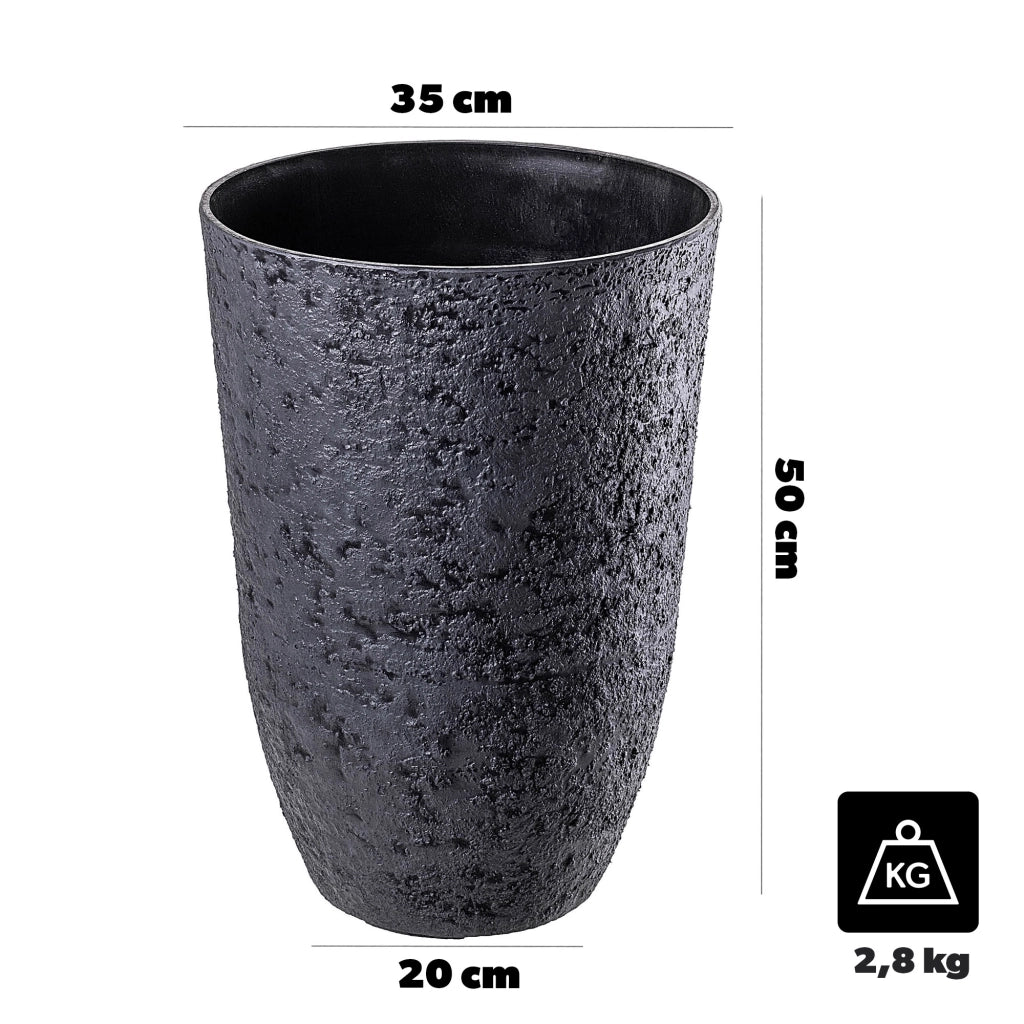 KADAX Donica Stonecraft Czarna 35cm KLCS190315A K1