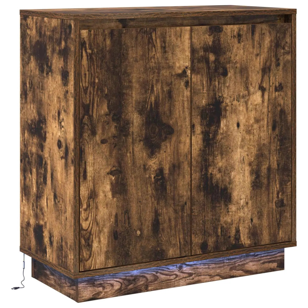 Madia LED Rovere Fumo 71 x 34,5 x 75 cm Legno ingegnerizzato 869646