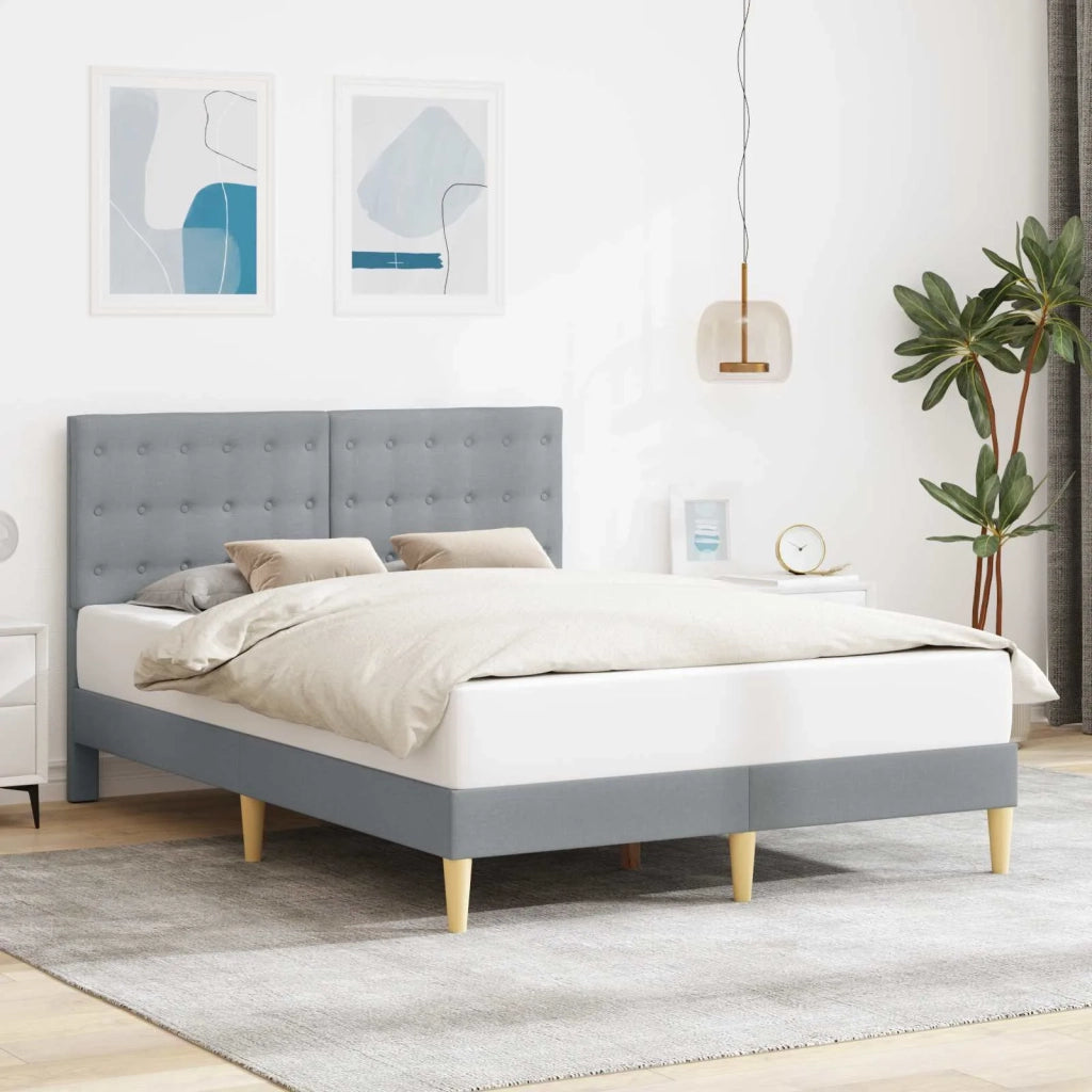Struttura del letto Grigio Chiaro 120 x 190 cm Tessuto 42027779